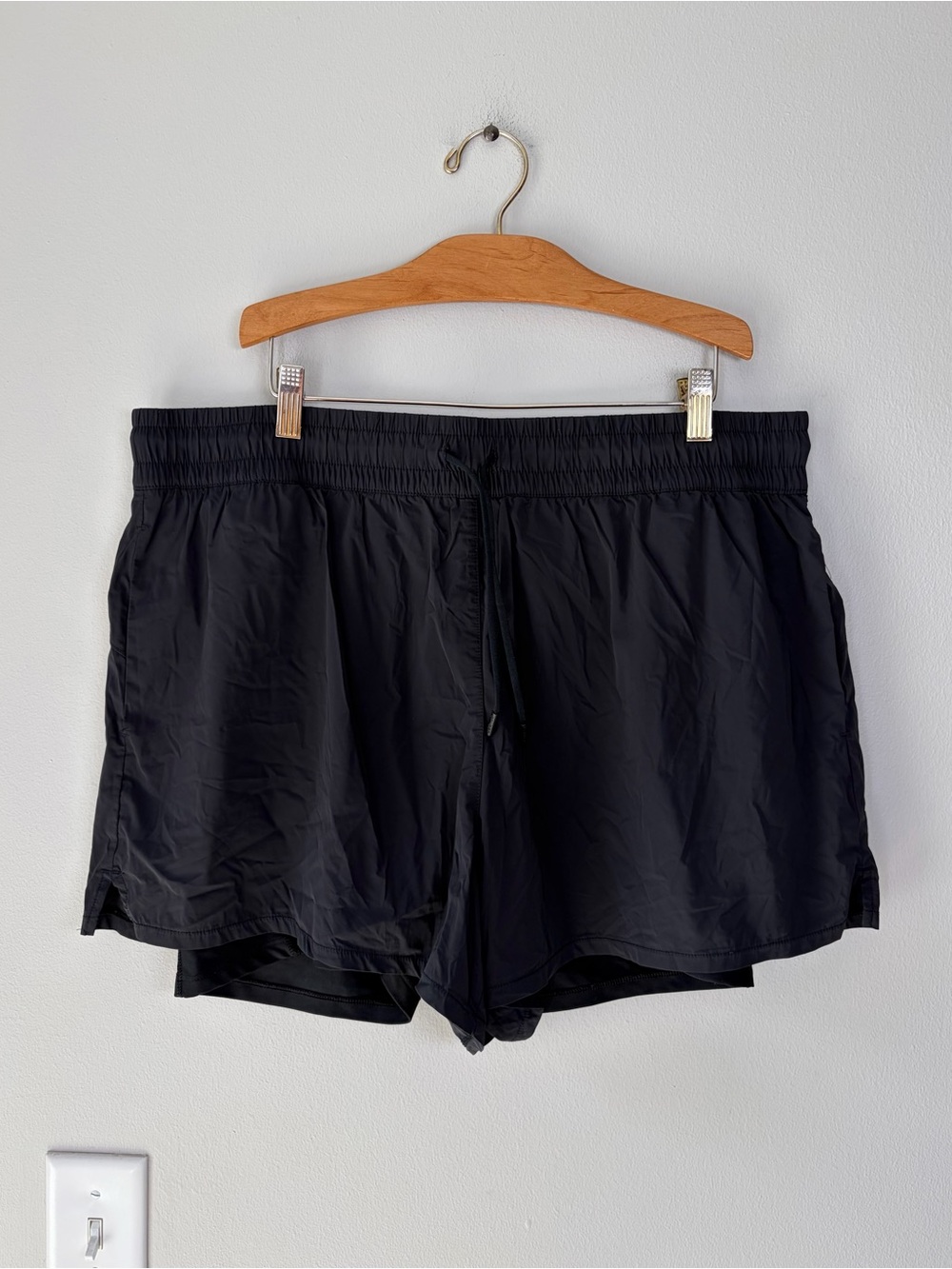 Spyder Black 2-in-1 Layered Athletic Shorts Workout Casual Travel Layered